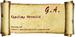 Gyulay Arnold névjegykártya